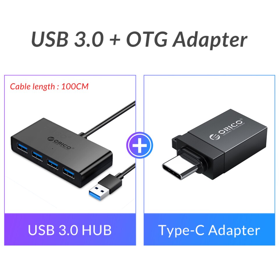 HUB 4 PUERTOS USB 3.0 CABLE 100CM –